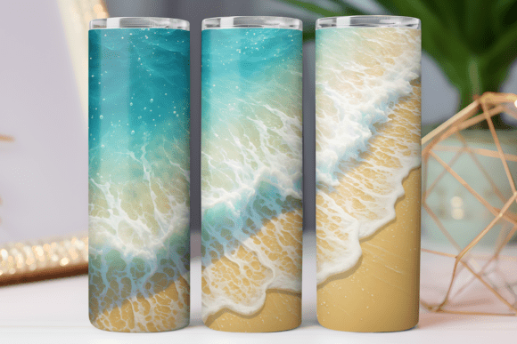 Download Summer Beach Tumbler Wrap Design Png Art - Tumbler Collection