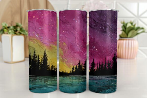Download Aurora Borealis Tumbler Digital Pattern - Tumbler Collection