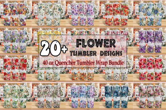 Download Flower 40oz Quencher Tumbler Wrap Bundle - Tumbler Collection