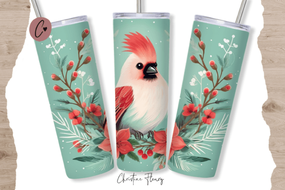 Download Cute Christmas Bird Tumbler Wrap PNG - Tumbler Collection