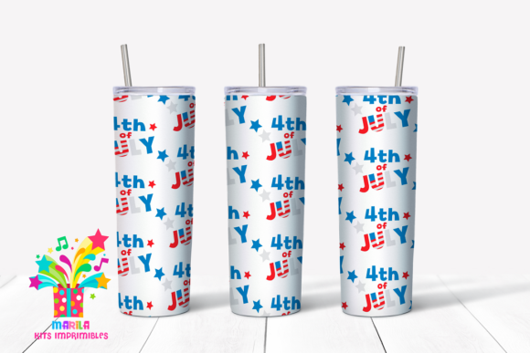 Download 4 July Sublimation Skinny Tumbler #13 - Premium Bundle