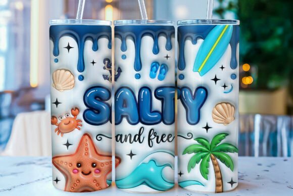 Download 3D Inflated Beach Tumbler Wrap PNG - Tumbler Collection