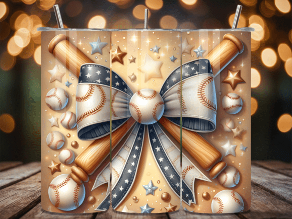Download Stars and Stripes Baseball Tumbler Wrap - Tumbler Collection
