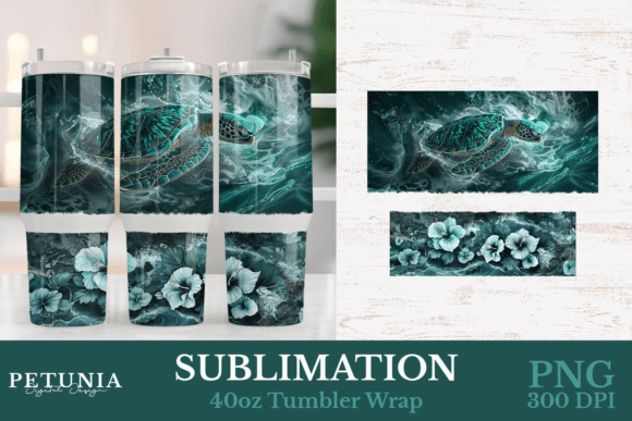 Download Sea Turtle 40oz Tumbler Wrap - Tumbler Collection
