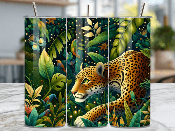 Download Jaguar Jungle Birds Tropical Tumbler PNG - Tumbler Collection