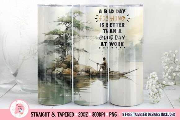 Download Fishing Tumbler Wrap PNG 20oz - Tumbler Collection