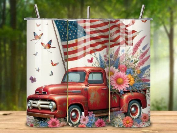 Download Rusty Vintage Americana Tumbler Wrap V.3 - Tumbler Collection