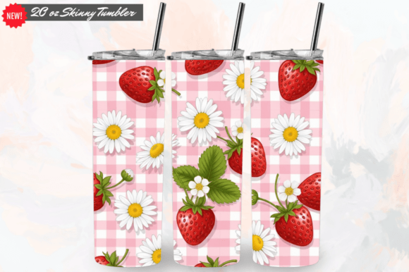 Download Coquette Strawberry Floral Tumbler Wraps - Tumbler Collection