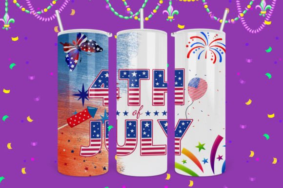 Download 4 July Sublimation Skinny Tumbler - Premium Bundle