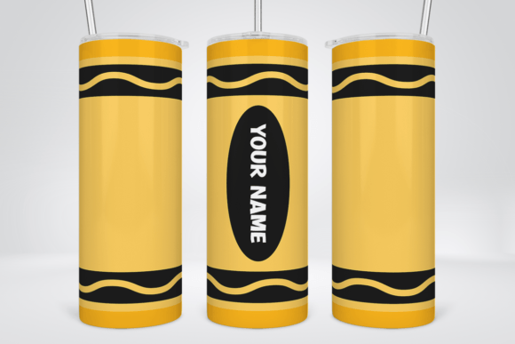 Download Crayon Add Your Own Name Tumbler Wrap - Tumbler Collection