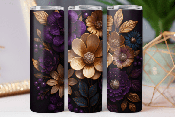 Download Paper Floral Tumbler Art Photo Wrap 20oz - Tumbler Collection