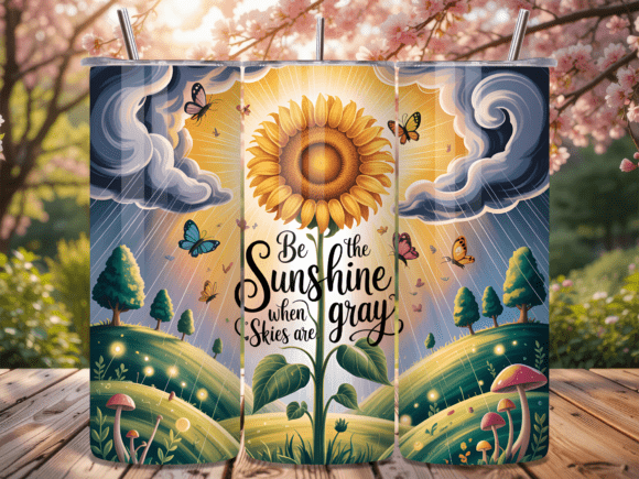 Download Sunflowers Inspirational Tumbler Wrap - Tumbler Collection