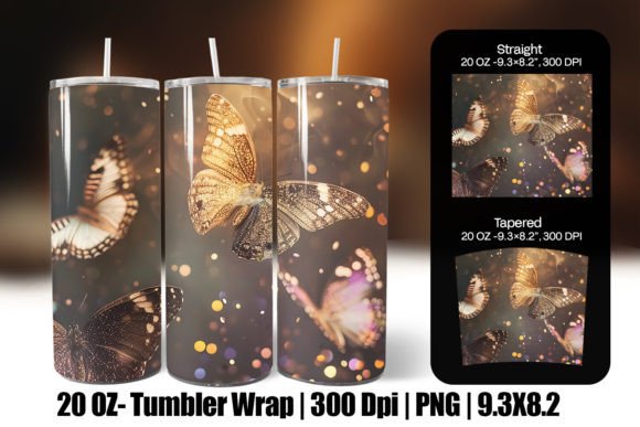 Download Butterfly Themed Wrap Tumbler - Tumbler Collection