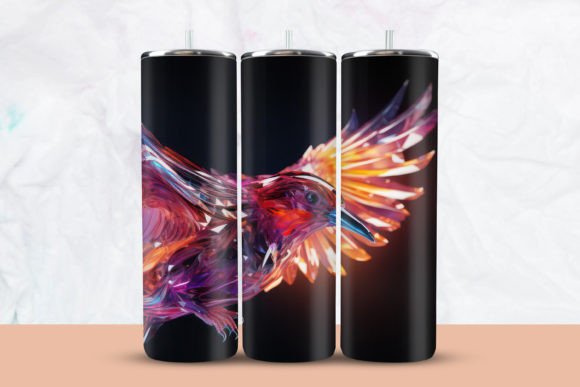 Download Colorful Crystal Bird Tumbler Wrap - Tumbler Collection