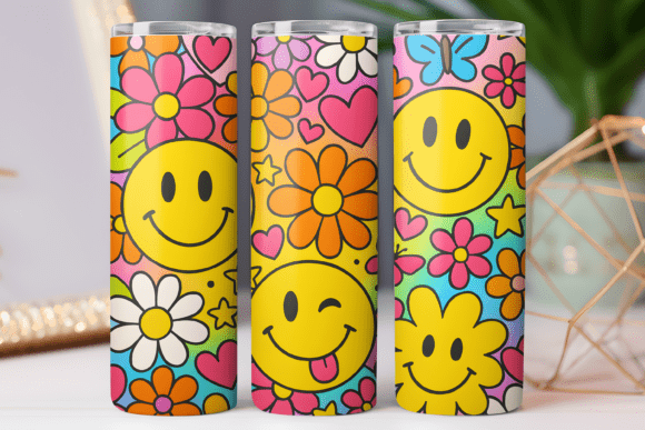 Download Daisy Smile Flower Tumbler Wrap Design - Tumbler Collection